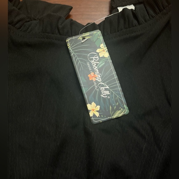 Blooming Jelly Mock Neck Tops Mesh Long Sleeve Shirts Polka Dot Ruffle Elegant - Picture 9 of 13